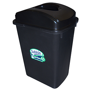 BASURERO CON TAPA ELIPTICA SABLON