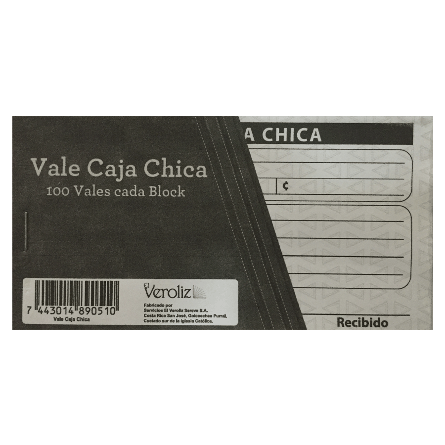 BLCOK POR 100 VALE CAJA CHICA
