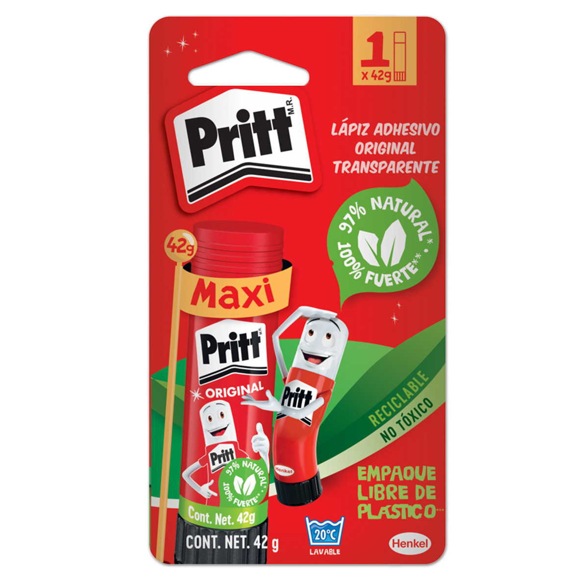 LAPIZ ADHESIVO PRITT 42 GRAMOS PIEZA