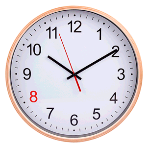 RELOJ PARED MARCO MADERA NAT.