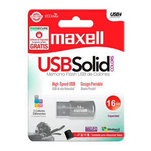 USB MAXELL SOLID 16GB GRIS
