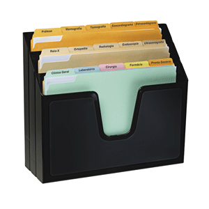 ORGANIZADOR OFICINA VERTICAL 3 DIV NEGRO