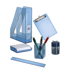 KIT ESCRITORIO ( 6 PIEZAS) AZUL CLEAR