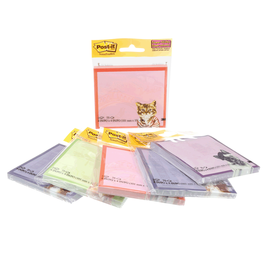 POST-IT DESENOS MASCOTAS 75H