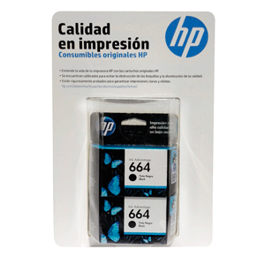 CARTUCHO HP 664 NEGRO 2PK