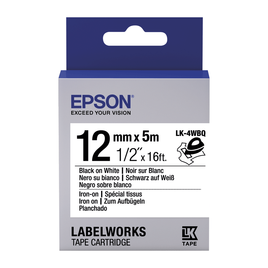 CINTA PARA ETIQUETADORAS EPSON TELA B / N