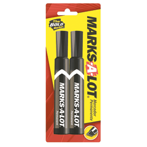 MARCADOR PERMANENTE NEGRO 2PK