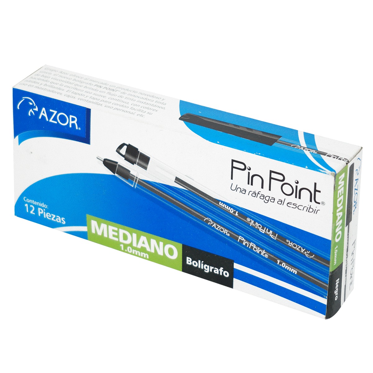 BOLIGRAFO AZOR PIN POINT NEGRO 12U | Office Depot Costa Rica