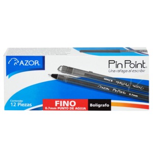 BOLIGRAFO AZOR PIN POINT PUNTO DE AGUJA 0.7MM FINO 12U NEGRO BOLIGRAFO AZOR PIN POINT PUNTO DE AGUJA 0.7MM FINO 12U NEGRO