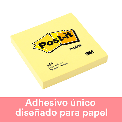 POST-IT NOTAS ADHESIVAS AMARILLO CANARIO, 1 PAD