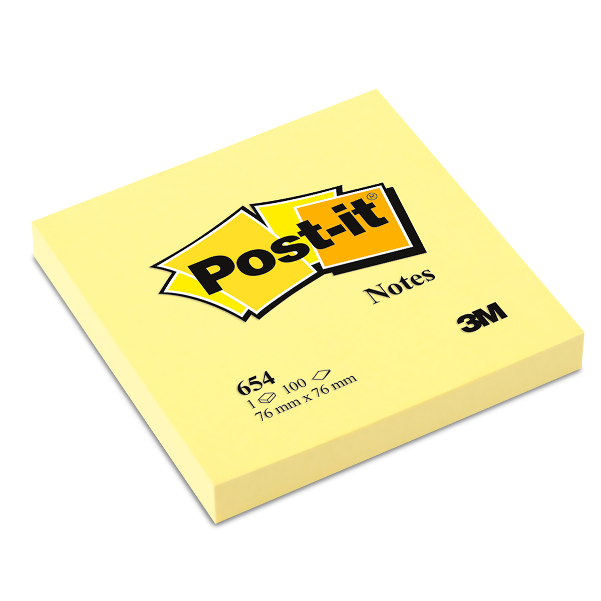 NOTAS ADHESIVAS POST IT AMARILLO 3X3 100H 1U