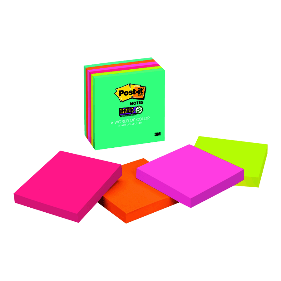 POST-IT MIAMI 3X3 90H PQ/6