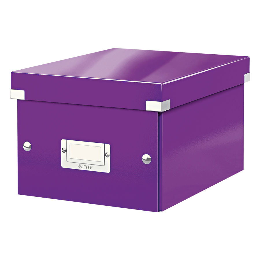 CAJA PLEGABE MEDIANA LEITZ WOW MORADO