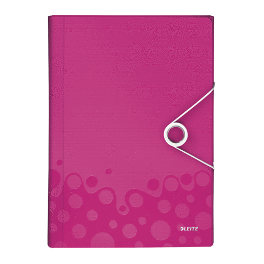 FOLDER ESPAÑOL PLASTICO LEITZ WOW ROSADO