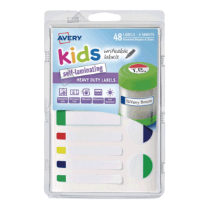 ETIQUETAS AUTOLAMINABLES KIDS COLORES NEÓN PAQ 48 ETIQUETAS AUTOLAMINABLES KIDS COLORES NEÓN PAQ 48