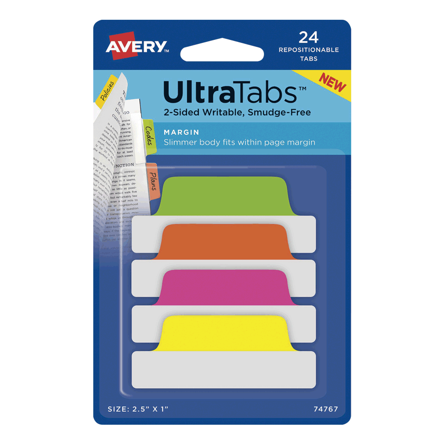 ETIQ.MINI ULTRA TABS COL. NEON 24U
