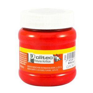 PINTURA ACRILICA ROJO ACRILICO POLITEC N314 250ML PZ PINTURA ACRILICA ROJO ACRILICO POLITEC N314 250ML PZ