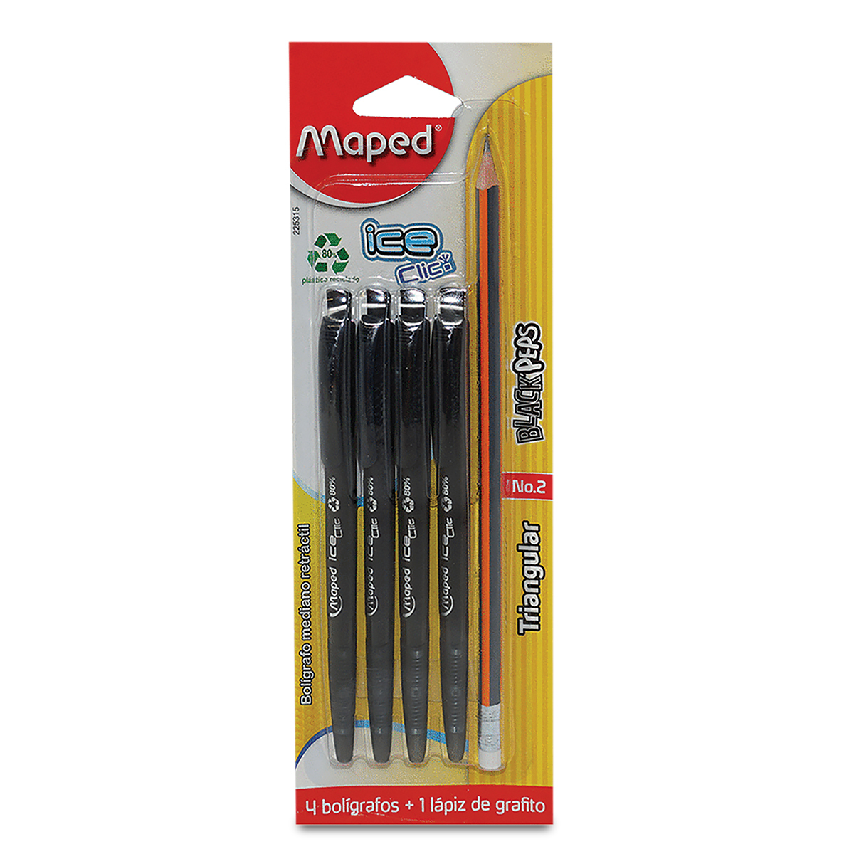 BOLIGRAF ICE CLIC+BLK PEPS B/4