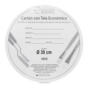 CARTON C/TELA REDONDO 30 CM PZ