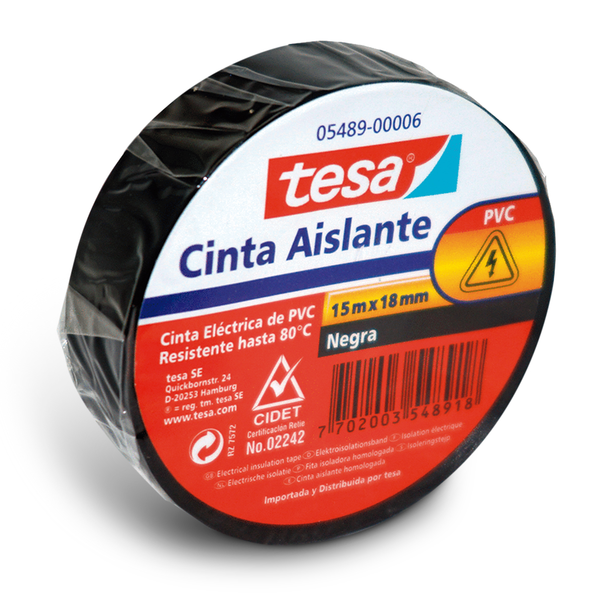 CINTA DE AISLAR PROFESIONAL 15MX18MM