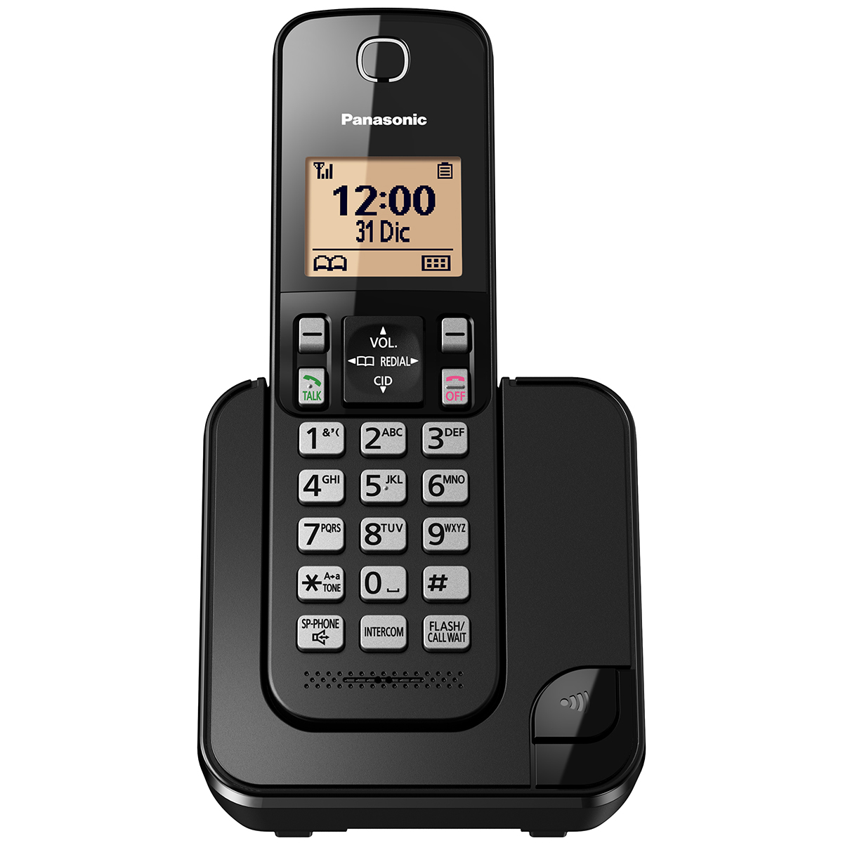 TELEFONO PANASONIC INALAMBRICO NEGRO KX-TGC350LAB