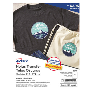 HOJAS TRANSF T-SHIRT NEGRA C/5 HOJAS TRANSF T-SHIRT NEGRA C/5