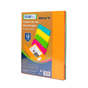 FOLDER PLASTICO CARTA ARCOIRIS NEON COLORFULL 10U FOLDER PLASTICO CARTA ARCOIRIS NEON COLORFULL 10U