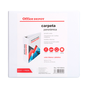 CARPETA, 3 ARILLOS EN D , TAMANO CARTA, 3.0 PULG CARPETA, 3 ARILLOS EN D , TAMANO CARTA, 3.0 PULG