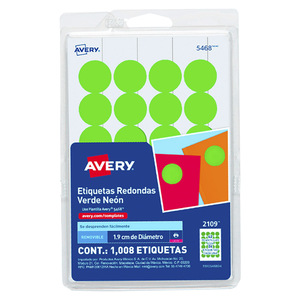 ETIQUETAS DE CÓDIGOS DE COLOR VERDE NEÓN 1008 PZ ETIQUETAS DE CÓDIGOS DE COLOR VERDE NEÓN 1008 PZ