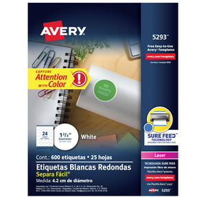 ETIQUETA BLANCA CIRCULAR 1-2/3 ETIQUETA BLANCA CIRCULAR 1-2/3