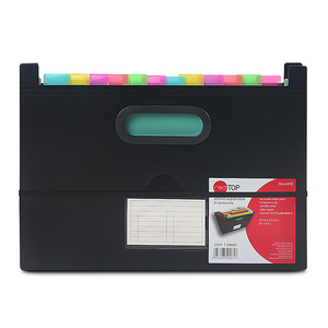 ARCHIVERO EXPANDIBLE 13 DIVISIONES TCARTA DE COLORES SIN TAPA P/ESCRITORIO COLOR NEGRO ARCHIVERO EXPANDIBLE 13 DIVISIONES TCARTA DE COLORES SIN TAPA P/ESCRITORIO COLOR NEGRO