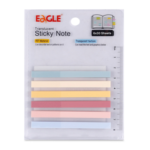 NOTAS ADHESIVAS EAGLE TRANSPARENTES 6 COLORES (75 X 6MM) NOTAS ADHESIVAS EAGLE TRANSPARENTES 6 COLORES (75 X 6MM)