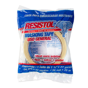 MASKING TAPE RESISTOL 36MMX27YDS MASKING TAPE RESISTOL 36MMX27YDS