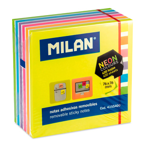 NOTAS ADHESIVAS MILAN 3  X 3  NEON 400H NOTAS ADHESIVAS MILAN 3  X 3  NEON 400H