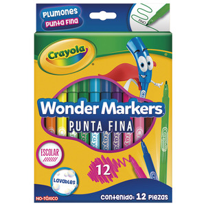 MARCADOR CRAYOLA COLOR WONDER 12U (PUNTA MEDIA) MARCADOR CRAYOLA COLOR WONDER 12U (PUNTA MEDIA)