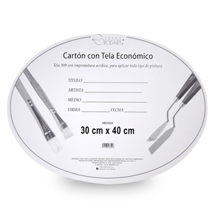 CARTON C/TELA OVAL 30X40 CM PZ CARTON C/TELA OVAL 30X40 CM PZ