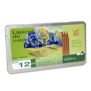 ESTUCHE METAL LAPICES COLOR C/12 ESTUCHE METAL LAPICES COLOR C/12