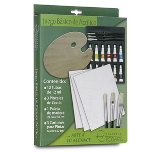 JUEGO BASICO DE PINTURA ACRILICA RODART JUEGO BASICO DE PINTURA ACRILICA RODART