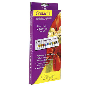 JUEGO COLORES GOUACHE C/12 JUEGO COLORES GOUACHE C/12