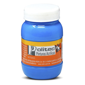 PINTURA ACRILICA AZUL CELESTE POLITEC N313 100ML PZ PINTURA ACRILICA AZUL CELESTE POLITEC N313 100ML PZ