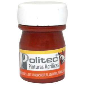 PINTURA ACRILICA ROJO OXIDO POLITEC 20ML PZ PINTURA ACRILICA ROJO OXIDO POLITEC 20ML PZ