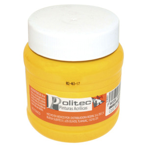 PINTURA ACRILICA AMARILLO MEDIO POLITEC N318 250ML PZ PINTURA ACRILICA AMARILLO MEDIO POLITEC N318 250ML PZ