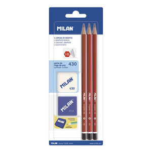 COMBO MILAN 5U (CONTIENE: 3 LAPIZ DE GRAFITO HB + COMBO MILAN 5U (CONTIENE: 3 LAPIZ DE GRAFITO HB +