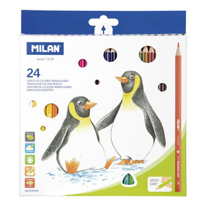 LÁPICES DE COLORES MILAN TRIANGULARES 24U LÁPICES DE COLORES MILAN TRIANGULARES 24U