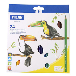 LÁPICES DE COLORES MILAN HEXAGONALES 24U LÁPICES DE COLORES MILAN HEXAGONALES 24U