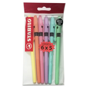 BOLIGRAFO STABILO LINER PASTEL 5PK BOLIGRAFO STABILO LINER PASTEL 5PK