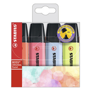 RESALTADOR STABILO BOSS PASTEL 4U RESALTADOR STABILO BOSS PASTEL 4U