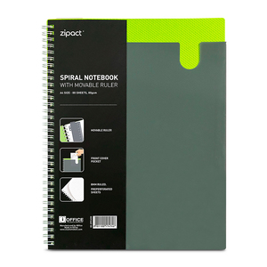 CUADERNO ESPIRAL LINEA IOFFICE ZIPACT 80H VERDE A4 CUADERNO ESPIRAL LINEA IOFFICE ZIPACT 80H VERDE A4