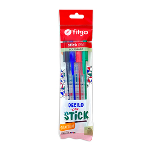 BOLIGRAFO FILGO STICK 1.0MM SURTIDO 4U BOLIGRAFO FILGO STICK 1.0MM SURTIDO 4U