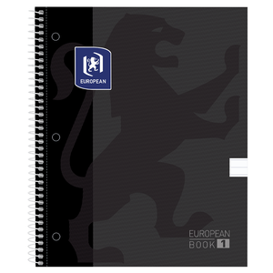 CUADERNO ESPIRAL RAYAS EUROPEAN 1 80H (PROFESIONAL, PASTA DURA, NEGRO) CUADERNO ESPIRAL RAYAS EUROPEAN 1 80H (PROFESIONAL, PASTA DURA, NEGRO)